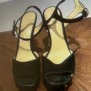 MICHAEL Michael Kors Black Peep-Toe Heels